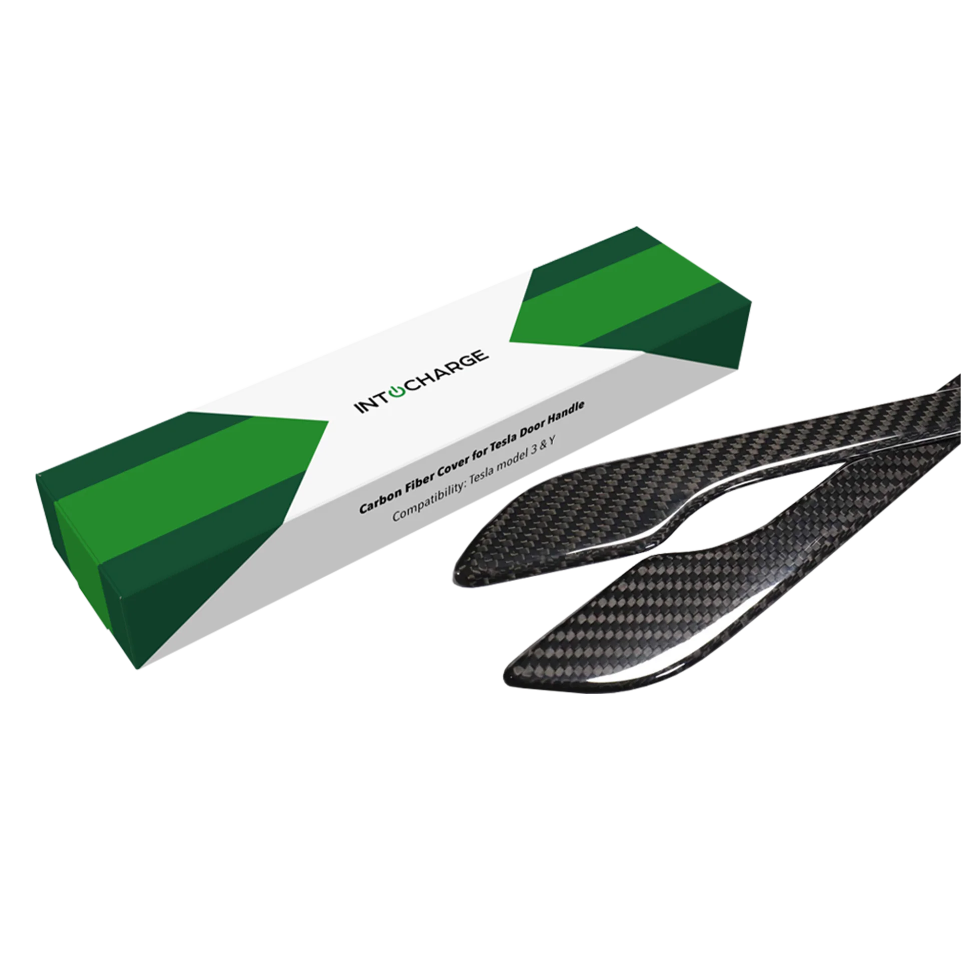 INTOCHARGE Real Carbon Fiber Cover for Tesla Door Handle