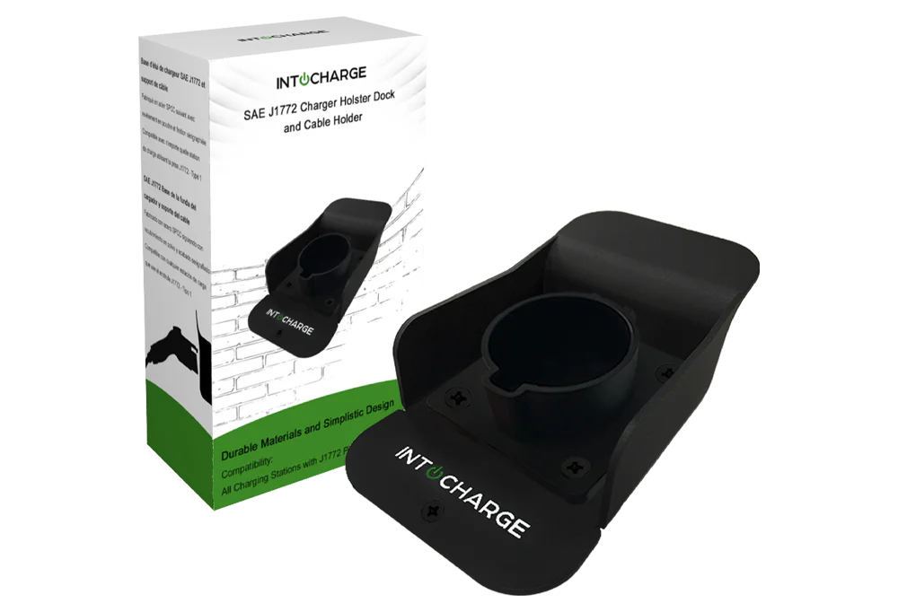 IntoCharge SAE J1772 Charger Holster Dock and Cable Holder